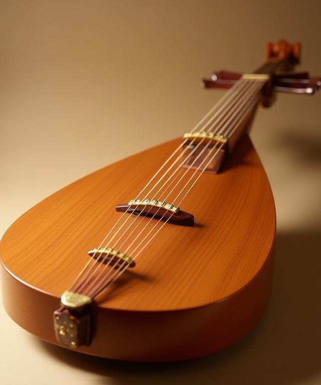 美しく修理された箏